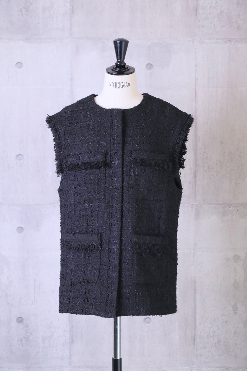 em. Tweed Gilet (Off White)