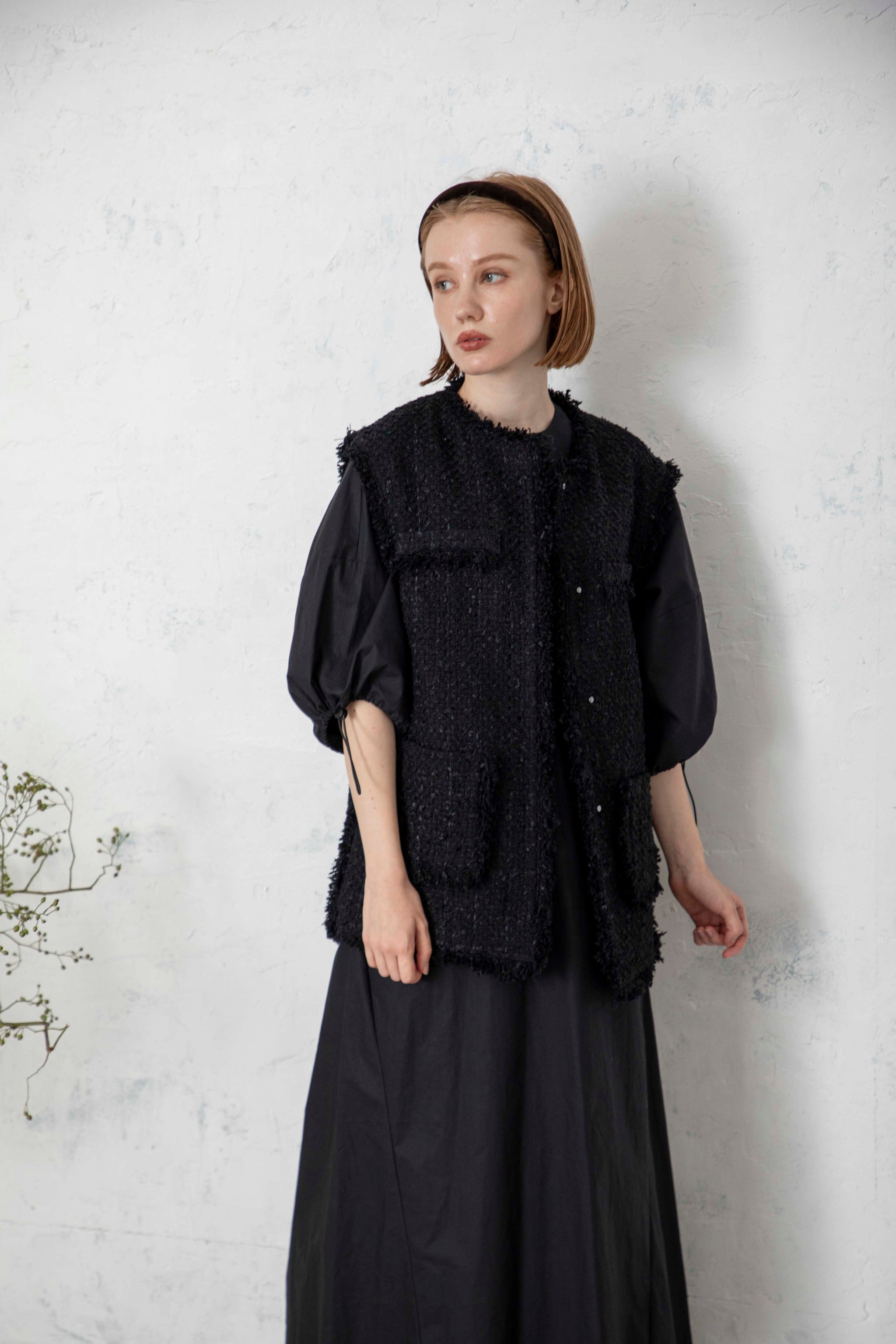 おすすめ Tweed Gilet – em. トップス
